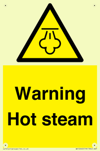 Warning Hot steam